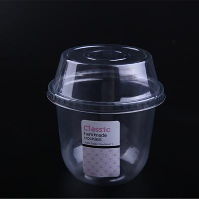 China Flat Bottom Disposable Plastic Pudding Cup, Jelly Cup, Food Packaging Containers With Lid for sale