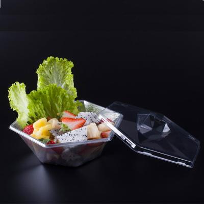 China Biodegradable Container Disposable Boxes Food Salad Supermarket Vegetable Takeaway Fruits&packaging for sale