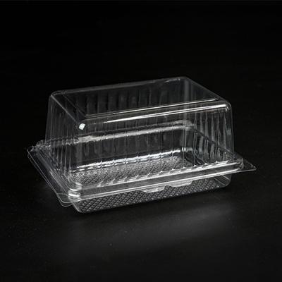 China Food Grade Disposable Plastic Food Container Clamshell Cake Box Clear Packages for sale