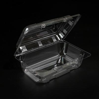 China Disposable Fruit Food Malevel Pet Packing Transparent Disposable Salad Container With Plastic Lid Fruit Box for sale