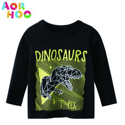 China Aorhoo Anti-Shrinkage Children's Clothing Graphic Printing Summer Classic Round Classic T-shirt Girl's Long Neck Little Girls Tops T-shirt for sale