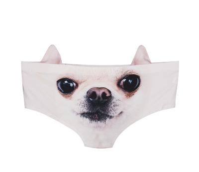 China Antibacterial Women's Sexy Funny Naughty Flirty 3D Printed Animal Underwear for sale