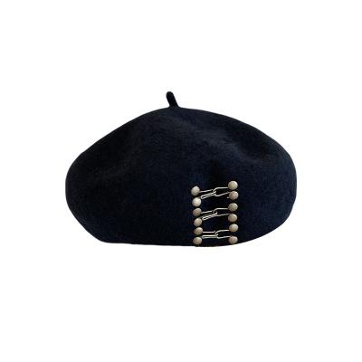 China JOINT Celebrity Painter Web Beret Wool Winter Autumn Hat Wool Hat for sale