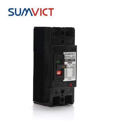 China SM1-100C Plastic 2 Poles Molded Case Circuit Breaker 100 Best MCCB Circuit Breaker 100amp 2Poles of Amp for sale