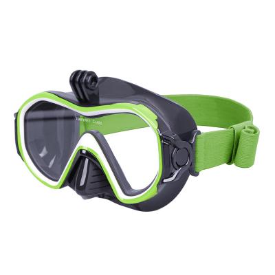 China Waterproof Professional Elastic Sliver Tempered Glass Swim Gear Set Free Diving Mask Snorkel Gear For Scuba Divers for sale