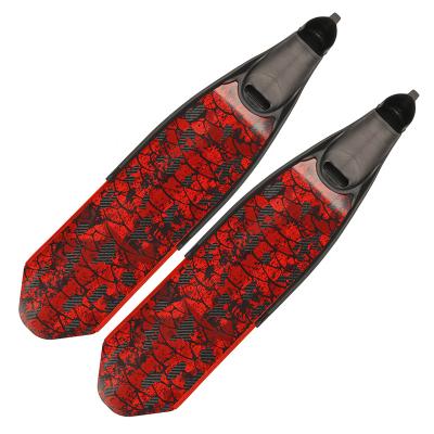 China Size 36-46 Full Foot 5 Pocket Detachable Carbon Fiber TPR Full Foot 5 Blade Scuba Diving Fins Free Soft Lightweight Long Fins for sale