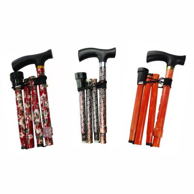 China PP Print Adjustable Collapsible Stick Rubber Sticks / Foot Canes Stylish Canes for sale