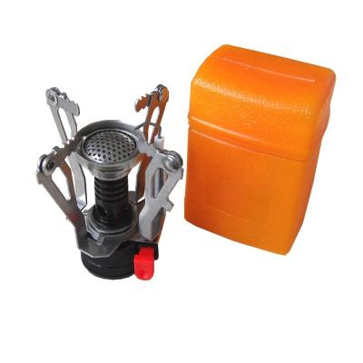 China Aluminum Alloy and Stainless Steel Portable Mini Gas Stove Ultralight Foldable Camping for sale