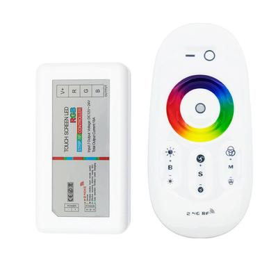 China ABS Plastic LED 2.4G Wireless RF Remote Controller 8 Keys Touch Constant Voltage PWM Signal DC12-24V smart home strip Controller for sale