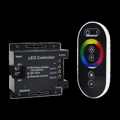 China ABS Plastic LED Strip RF RGB Remote Controller 6 Keys Touch Remote DC12-24V wireless smart Neon Dimmer  Strip  Controller for sale