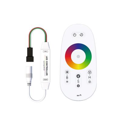 China >200 kinds of model mini led rgb controller 5v 12v 24v 3channel remote rf control 2.4g 433Mhz touch color ring smd5050 neon rgb strip controller for sale