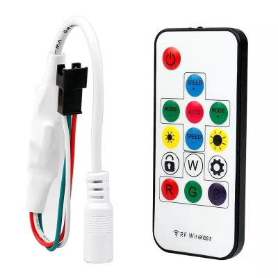 China Pixel led RGB strip light ws2811 controller SPI Signal DC 5v 24v mini 2048pixels  controller with RF wireless remote control 2048 pixels for sale