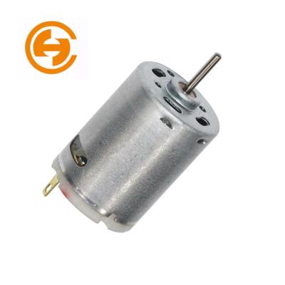 China 12V 24V Car 28mm 385 DC Electric Hair Dryer Fan High RPM PMDC Motor Strong Magnetic Brush Motor for sale