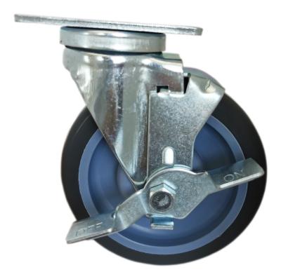 China Factory Price 5 Inch pu heavy duty Casters with long bearing Swivel Wheels for sale