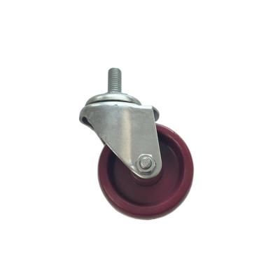 China Red Trolley Casters Moving Wheels 3 Inch Heavy Duty Nylon Wheel 782028(23024.1) for sale