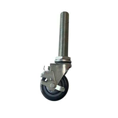 China Practical Casters Running Stainless Steel Universal Castor Long Screw Heavy Duty Caster Wheel With Hook à venda