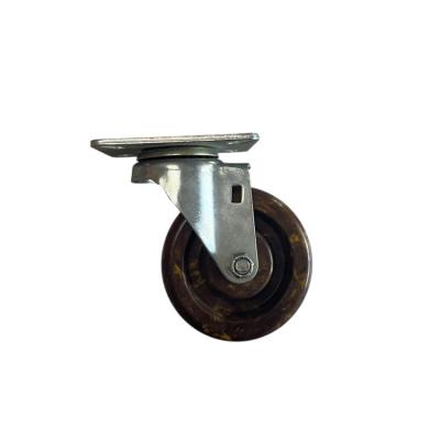 중국 Reposeful PVC Castor Double Diamond Metal Cabinet Locking Wheels 5x2