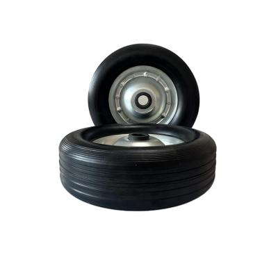 China Black Stem Scaffold Static Trolley Oil Caster 8 Inch Heavy Duty Rubber Wheel QD35A.7 Te koop