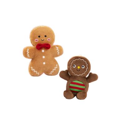 China 2023 Cotton 17cm Hot Selling Christmas Gingerbread Man with Caramel, Chocolate Colors for Kids Play and Celebration Christmas for sale