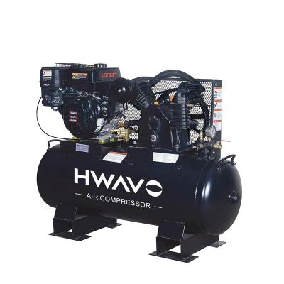 China Loncin 9HP Gasoline 150L 40 Gallon Oil Free Truck Mounted Tank Industrial Heavy Duty Air Compressor for sale