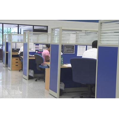 China Contemporary Modular Office Over Desk Partition, 4 Person Office Workstation Office Partition (FOH-TLS3B) for sale