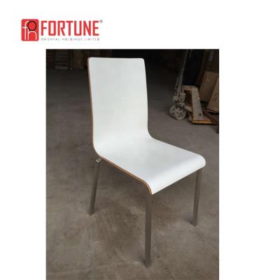 China Modern white bar and restaurant furniture plywood fast food restaurant chair for sale