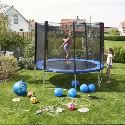 China With KKMARK Kids Jumping Trampoline Small Protective Net Outdoor Round Mini Gym Fitness for sale