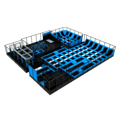 China Without Protective Net Kkmark Trampoline Indoor Playground Amusement Gymnastic Equipment Jumping Kids Trampoline Adult Park for sale