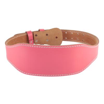 China Durable Ladies Exercise Pink Leather Lever Belt Gym Fitness Weightlifting Belt for sale