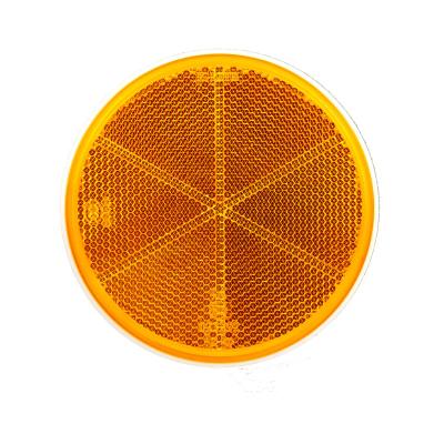 China Round Reflector Round Plastic Reflex Reflector For Truck Trailer Reflective Reflectors for sale