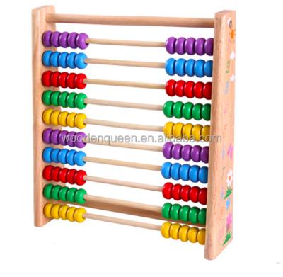 China Kids Educational Math Toys YZ060 Wooden Abacus Classic Math Educational Count Toys With Color Beads With Kids Toy Abacus for sale