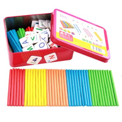 China 2018 New Educational Toys Magnet Number Calculation Counting Wooden Stick Iron Box YZ034 Educational Toys For Children Toys for sale