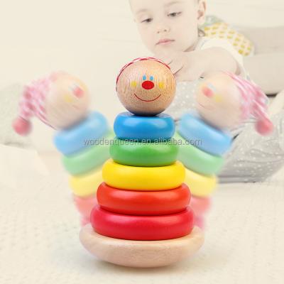 China Colorful/Safety/Environmental/Healthy New Products Hot Toys For Children Rainbow Tower Ring Blocks Building Kid Toy CDN-2248 for sale