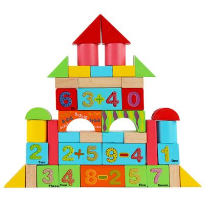 China Colorful/Safety/Environmental/Healthy Digital High Quality Wooden Backpack 2018 New Number MG002 Building Block Kid's Wooden Toy For Children for sale