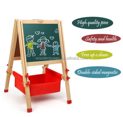 China Colorful/Safety/Wholesale Adjustable Double Sided Magnetic Wooden Drawing Board Child Toy For Kids CDN-4208 Factory Environmental/Healthy From China for sale