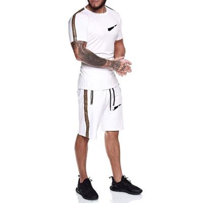 China 2021 New Arrivals Tracksuit Multicolor Color Block Polyester Breathable Tracksuit Shorts 2 Piece 2 Piece Men Casual for sale