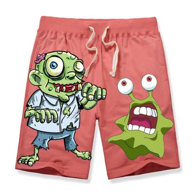 China Anti-wrinkle summer high quality men's shorts 100% cotton cartoon character shorts for sale