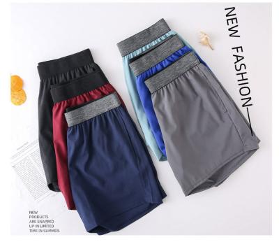 China Custom Anti-wrinkle Mens Running LOGO Solid Color Training Shorts Workout Gym Sports Men Casual Clothing Male Fitness Training Jogging Shorts for sale