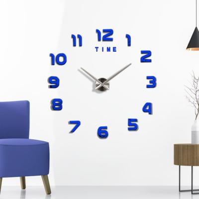 China 100CM diy decorative 3d wall clock sticker antique acrylic home style large wall clock with numbers for sale