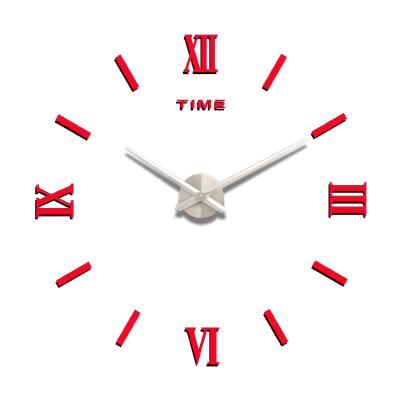 China FILE clocks promotional home decoration roman numerals 120CM large 3d wall clock diy mirrored clock large for sale