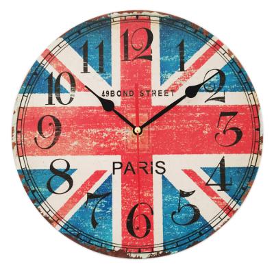 China Retro Custom Style Wall Watch Large Clock Decor Modern Antique Digital Home Wooden Wall Clocks Wall Clocks for sale