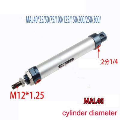 China MAL Series 100mm Stroke 25mm Bore Aluminum Alloy Mini Air Cylinder for sale