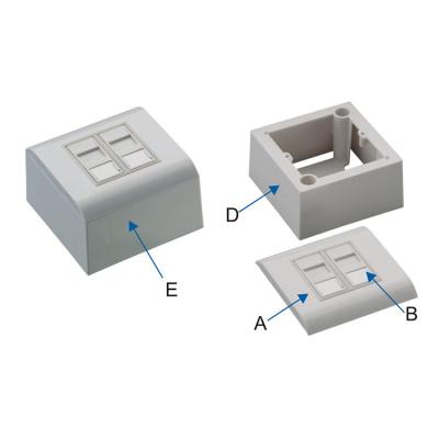 China Bargain Price 80*80 Face Plate And Lower Module Jack Dual Face Plate Rj 45 Face Plate WT-2218 for sale