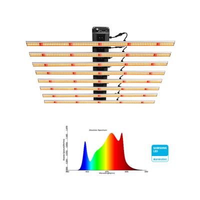 China Factory High Quality Greenhouse Full Dimming or Spectrum 800W IP65 Waterproof 8 Bars Controller Led to Grow Light Bar for sale