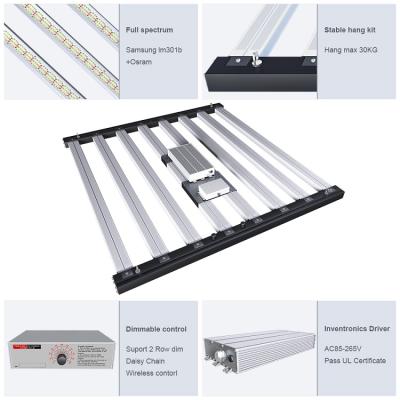 China Newest Removable Led Grow Light Bar 640w PPFD Uniform Geeklight Pro For Hydroponics Grow for sale