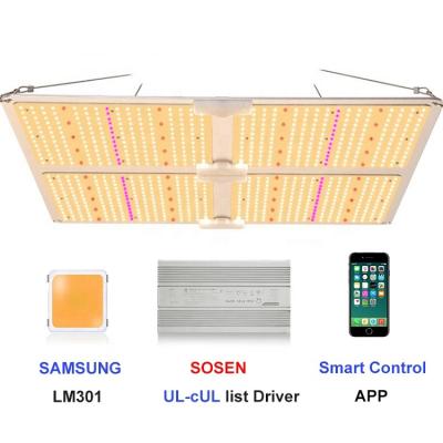 China Seed starting panel lm301b led+App Smart UV control Dimmable 640W Samsung lm301d led grow light with full spectrum 0-10v to grow light for sale