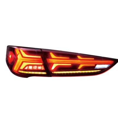 China Red Modified Car Lamp DK Motion Smoke Car Parts Modified Led Tail Light Lamp For Hyundai Sonata 2018 9th 2019 for sale