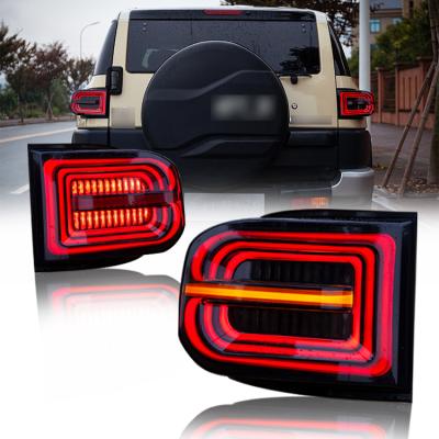 China Car Lamp DK Motion Modified Auto Parts Modified Car Tail Lamp Smoked Led Lights For FJ Cruiser 2007 - 2017 for sale