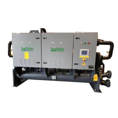 China Factory CE ROHS Certification 350kw 100 Ton Screw Compressor R407C Blowing Machine Ventilation Water Chiller Cooling Film Machine for sale