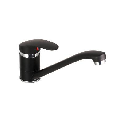 China ITALOMIX Faucets 52x27x30cm Thermostatic Hot Cold Water Sink Taps Kitchen Mixer Single Lever Black Faucet for sale